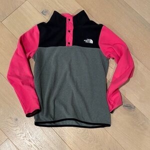 The North Face Girl’s Black, Pink, and Gray Sweater